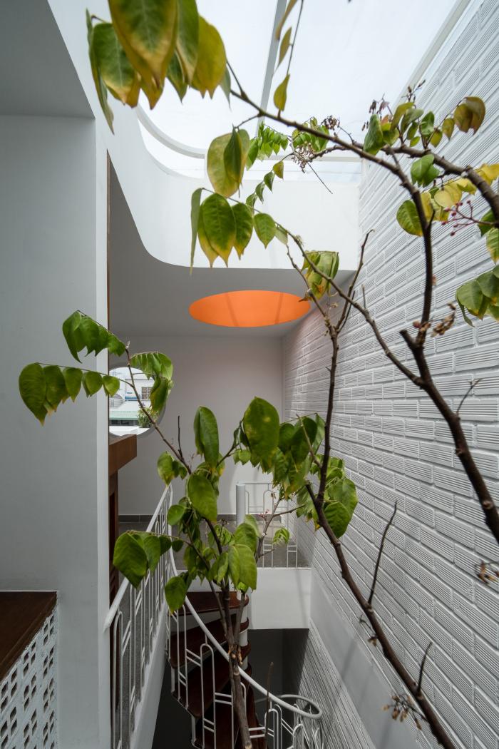 BIM建筑|绿植点缀垂直天井,活力与静谧美感的平衡:越南V别墅 BIM建筑|绿植点缀垂直天井,活力与静谧美感的平衡:越南V别墅