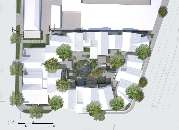 BIM建筑|MAD美国首个项目“比弗利山丘庭院”竣工,“山坡”上的小村庄 BIM建筑|MAD美国首个项目“比弗利山丘庭院”竣工,“山坡”上的小村庄