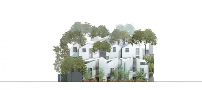 BIM建筑|MAD美国首个项目“比弗利山丘庭院”竣工,“山坡”上的小村庄 BIM建筑|MAD美国首个项目“比弗利山丘庭院”竣工,“山坡”上的小村庄