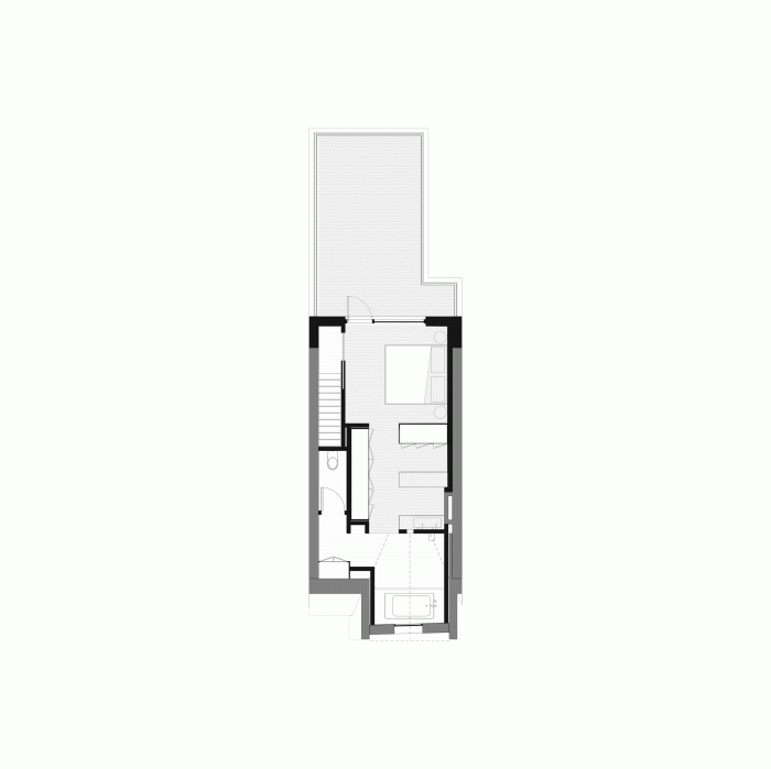 BIM建筑|波顿住宅:木质长橱柜贯通于细长空间 / StudioAC BIM建筑|波顿住宅:木质长橱柜贯通于细长空间 / StudioAC