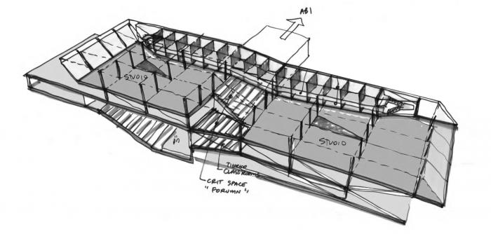 BIM建筑|沃兹耶因大学建筑与设计学院:“对角线”营造错动与平衡 / ARK-itecture BIM建筑|沃兹耶因大学建筑与设计学院:“对角线”营造错动与平衡 / ARK-itecture