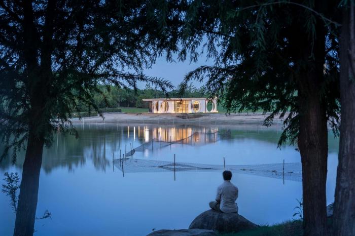 BIM建筑|湘湖定山岛驿站“屏亭” / 植田建筑 BIM建筑|湘湖定山岛驿站“屏亭” / 植田建筑