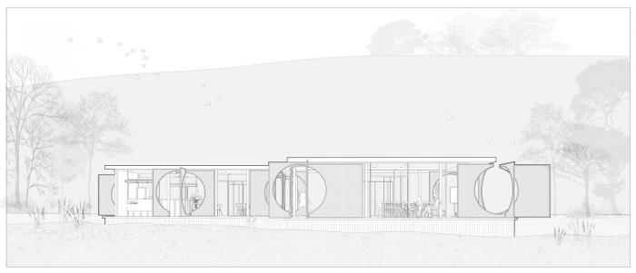 BIM建筑|湘湖定山岛驿站“屏亭” / 植田建筑 BIM建筑|湘湖定山岛驿站“屏亭” / 植田建筑