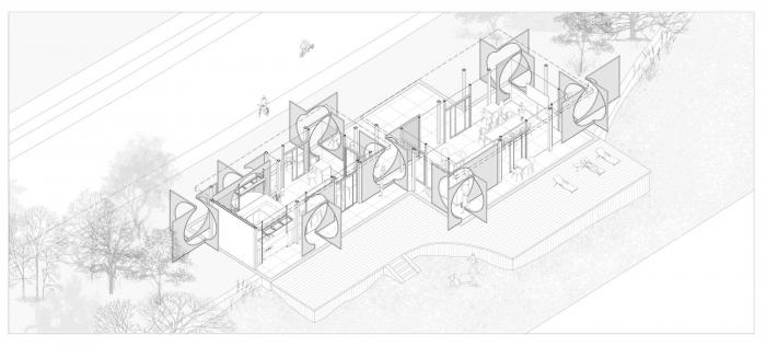BIM建筑|湘湖定山岛驿站“屏亭” / 植田建筑 BIM建筑|湘湖定山岛驿站“屏亭” / 植田建筑