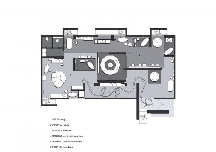 BIM建筑|穿越时光的线索:艺朗达卫浴展厅 / 拓维设计 BIM建筑|穿越时光的线索:艺朗达卫浴展厅 / 拓维设计