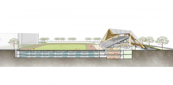 BIM建筑|山东大学趵突泉校区体育场改造设计方案 / 天津大学建筑设计研究院设计三院 BIM建筑|山东大学趵突泉校区体育场改造设计方案 / 天津大学建筑设计研究院设计三院