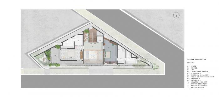 BIM建筑|班加罗尔三角住宅 / Cadence Architects BIM建筑|班加罗尔三角住宅 / Cadence Architects