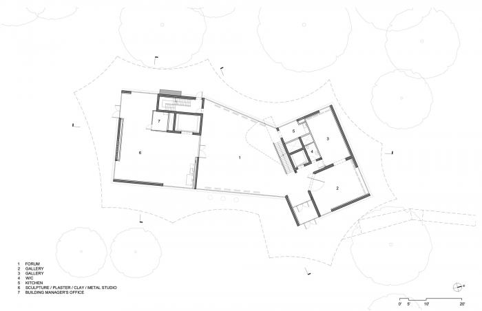 BIM建筑|轻盈飞动,绕古树而生,温特视觉艺术楼 / 斯蒂文·霍尔建筑事务所 BIM建筑|轻盈飞动,绕古树而生,温特视觉艺术楼 / 斯蒂文·霍尔建筑事务所