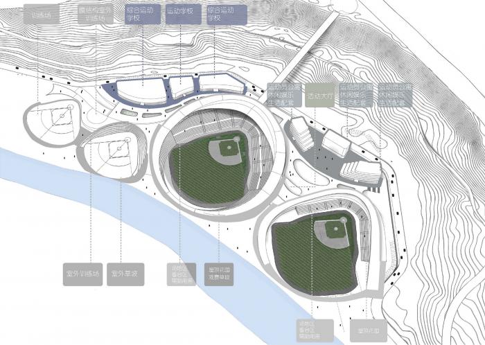 BIM建筑|云南省腾冲市国际棒球运动公园 / 深圳中海世纪建筑设计有限公司 BIM建筑|云南省腾冲市国际棒球运动公园 / 深圳中海世纪建筑设计有限公司