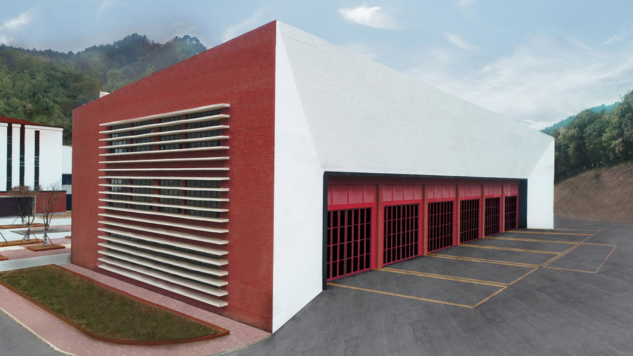 BIM建筑|黔南山地消防与应急救援训练中心 / 西线工作室 BIM建筑|黔南山地消防与应急救援训练中心 / 西线工作室