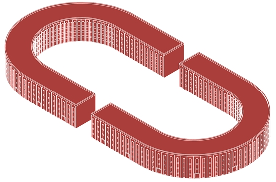 BIM建筑|格雷姆·尼科尔斯设计体育场形状的住宅区 BIM建筑|格雷姆·尼科尔斯设计体育场形状的住宅区