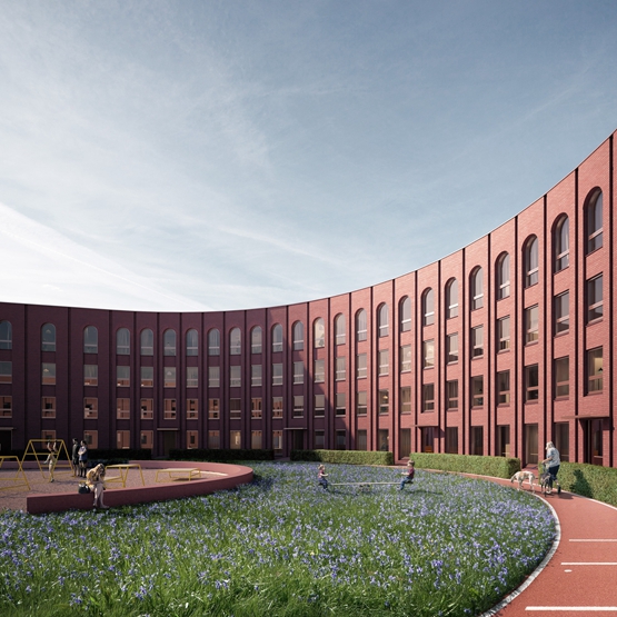 BIM建筑|格雷姆·尼科尔斯设计体育场形状的住宅区 BIM建筑|格雷姆·尼科尔斯设计体育场形状的住宅区