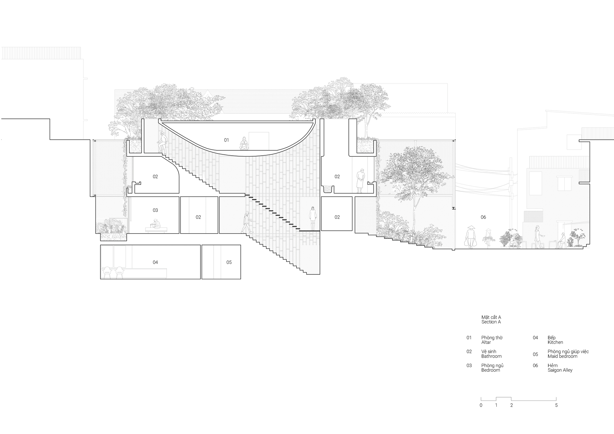 BIM建筑|越南Tan Dinh住宅,简居于“桥上” / MIA Design Studio BIM建筑|越南Tan Dinh住宅,简居于“桥上” / MIA Design Studio