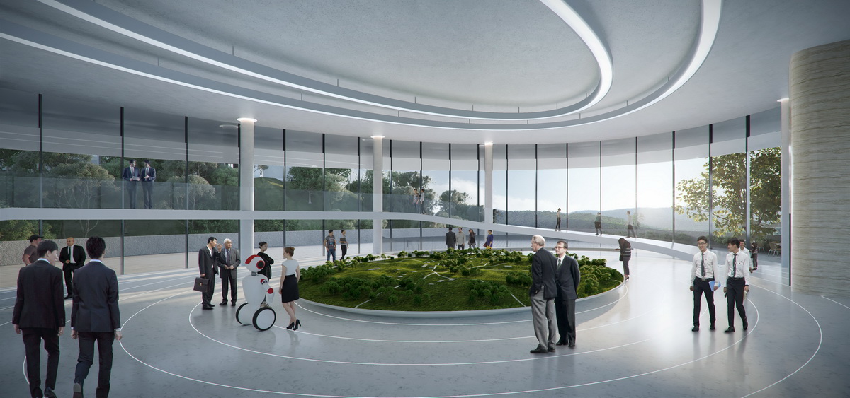 BIM建筑|“融于自然,地景之上”——江西虔心小镇展厅设计 / GWP Architects BIM建筑|“融于自然,地景之上”——江西虔心小镇展厅设计 / GWP Architects