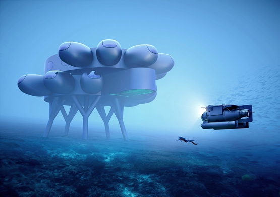 BIM建筑|伊夫斯·贝哈设计带有温室的水下栖息装置 BIM建筑|伊夫斯·贝哈设计带有温室的水下栖息装置