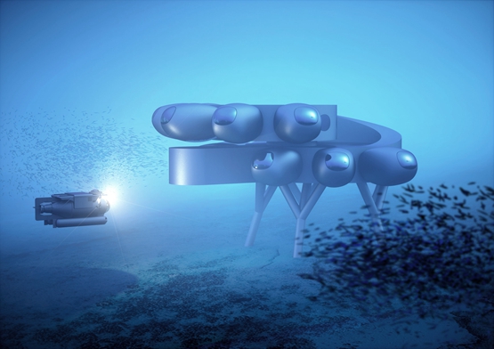 BIM建筑|伊夫斯·贝哈设计带有温室的水下栖息装置 BIM建筑|伊夫斯·贝哈设计带有温室的水下栖息装置