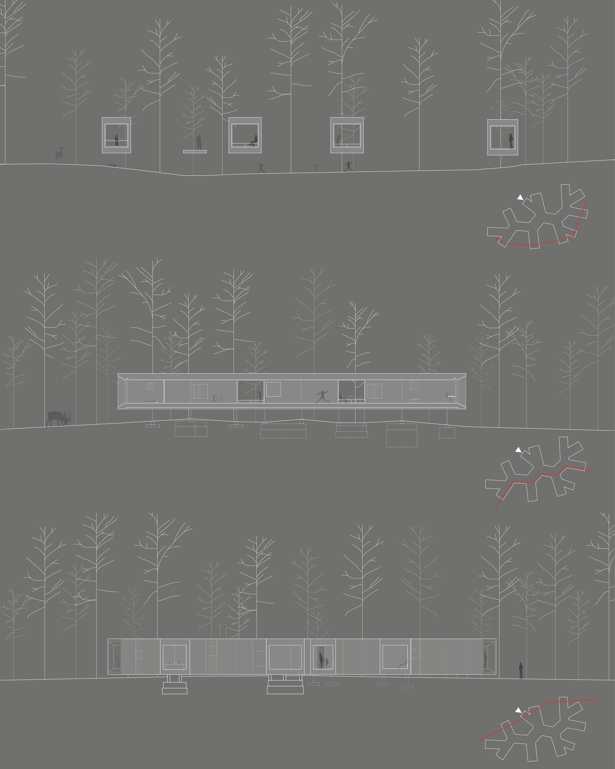 BIM建筑|北海道森林小屋,延伸的“触角” / Florian Busch Architects BIM建筑|北海道森林小屋,延伸的“触角” / Florian Busch Architects