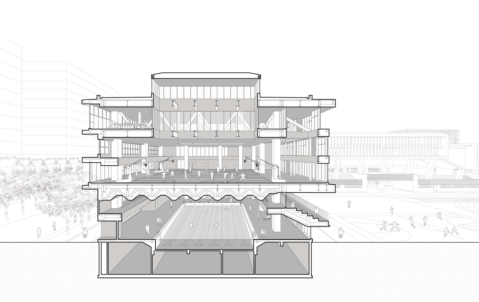 BIM建筑|华东师范大学第二附属中学前滩学校及冰厂田前滩幼儿园 / 致正建筑工作室+大正建筑事务所 BIM建筑|华东师范大学第二附属中学前滩学校及冰厂田前滩幼儿园 / 致正建筑工作室+大正建筑事务所
