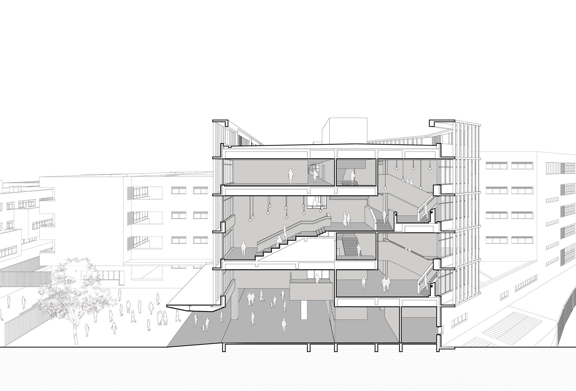 BIM建筑|华东师范大学第二附属中学前滩学校及冰厂田前滩幼儿园 / 致正建筑工作室+大正建筑事务所 BIM建筑|华东师范大学第二附属中学前滩学校及冰厂田前滩幼儿园 / 致正建筑工作室+大正建筑事务所
