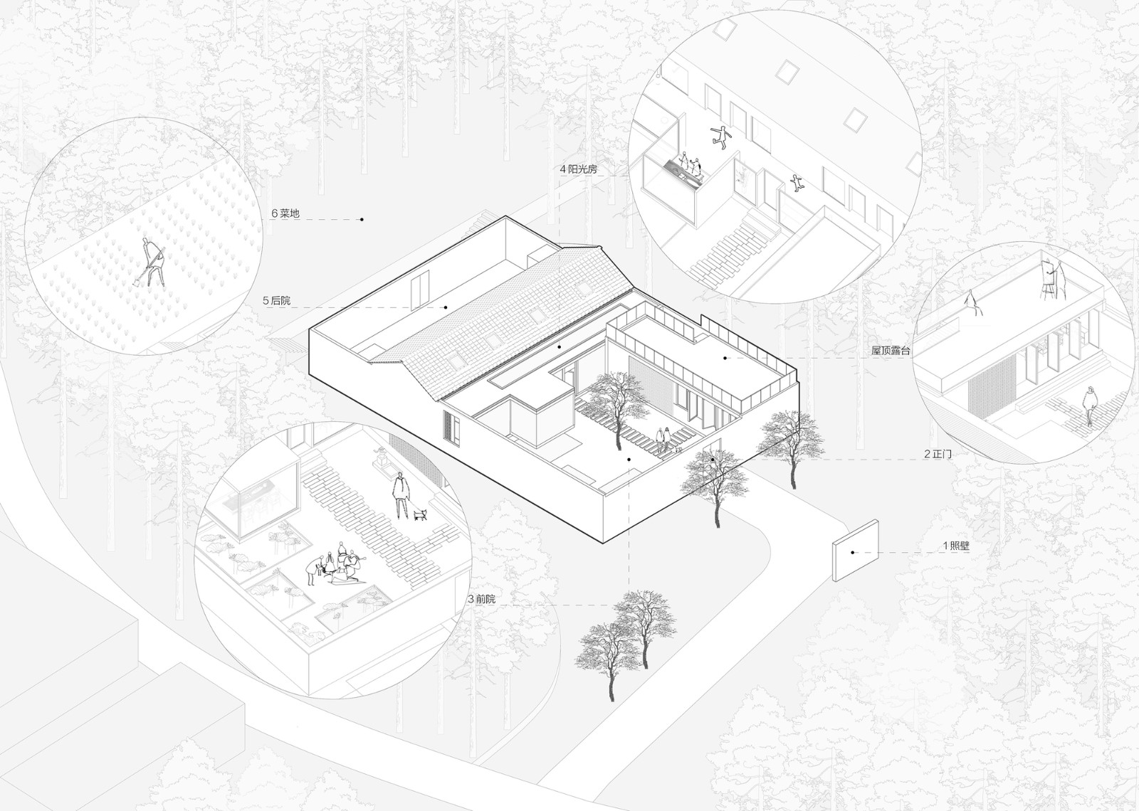 BIM建筑|丘山居 / 原榀建筑 BIM建筑|丘山居 / 原榀建筑