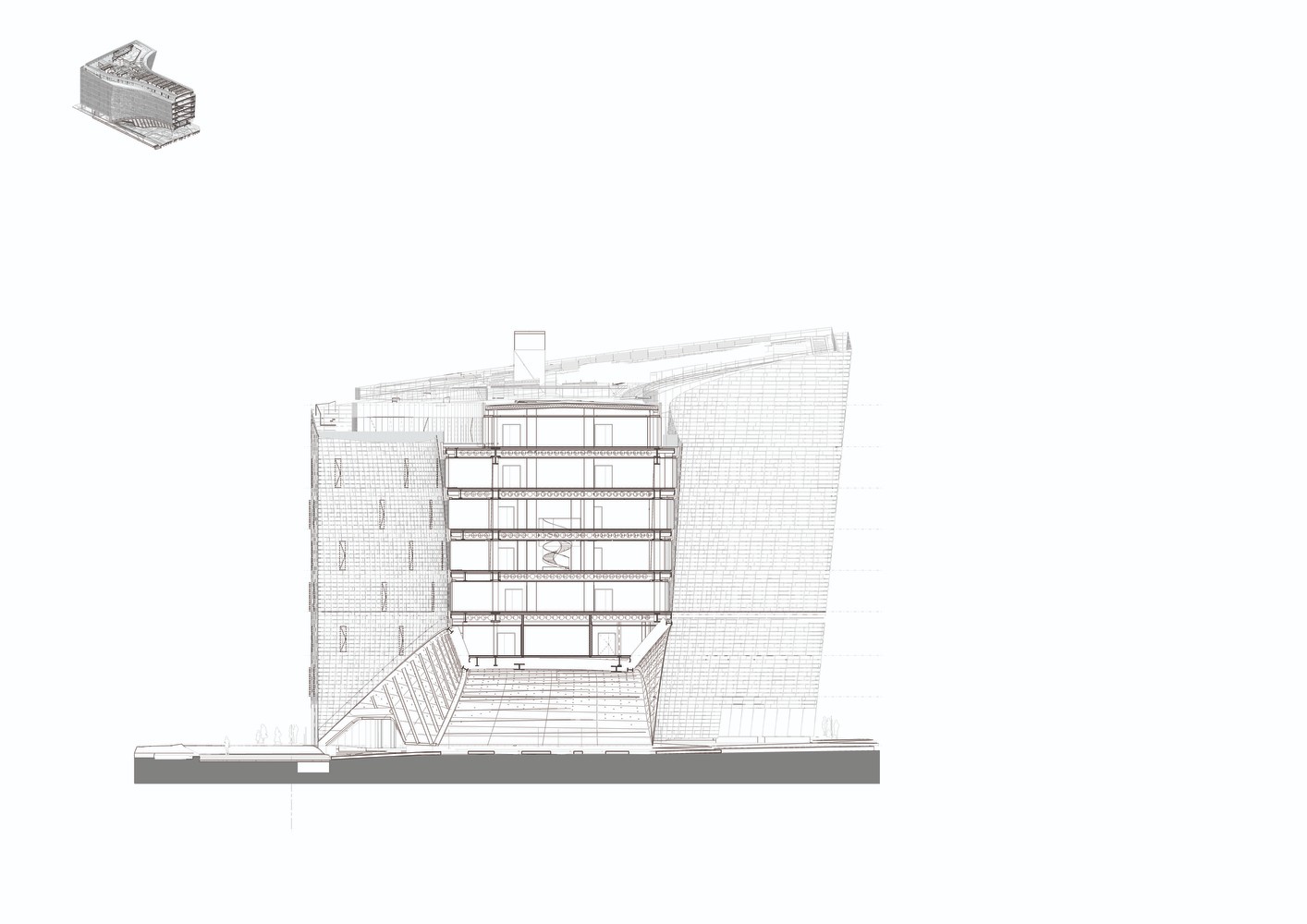 BIM建筑|挪威事务所Snøhetta将雪一般的建筑搬到了巴黎 | 世界报巴黎总部 BIM建筑|挪威事务所Snøhetta将雪一般的建筑搬到了巴黎 | 世界报巴黎总部