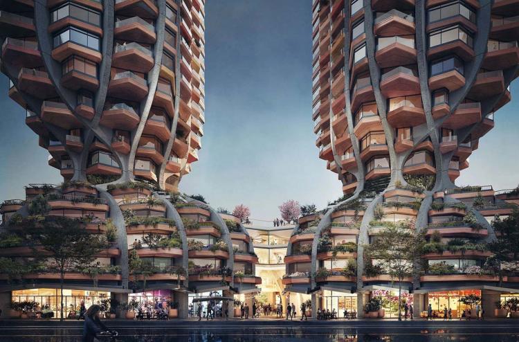 BIM建筑|Heatherwick公布“温哥华双子塔”方案,曲线扭转塔楼 BIM建筑|Heatherwick公布“温哥华双子塔”方案,曲线扭转塔楼