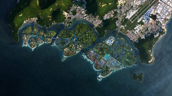 BIM建筑|BIG显示槟榔屿海岸“都市睡莲”总体规划 BIM建筑|BIG显示槟榔屿海岸“都市睡莲”总体规划
