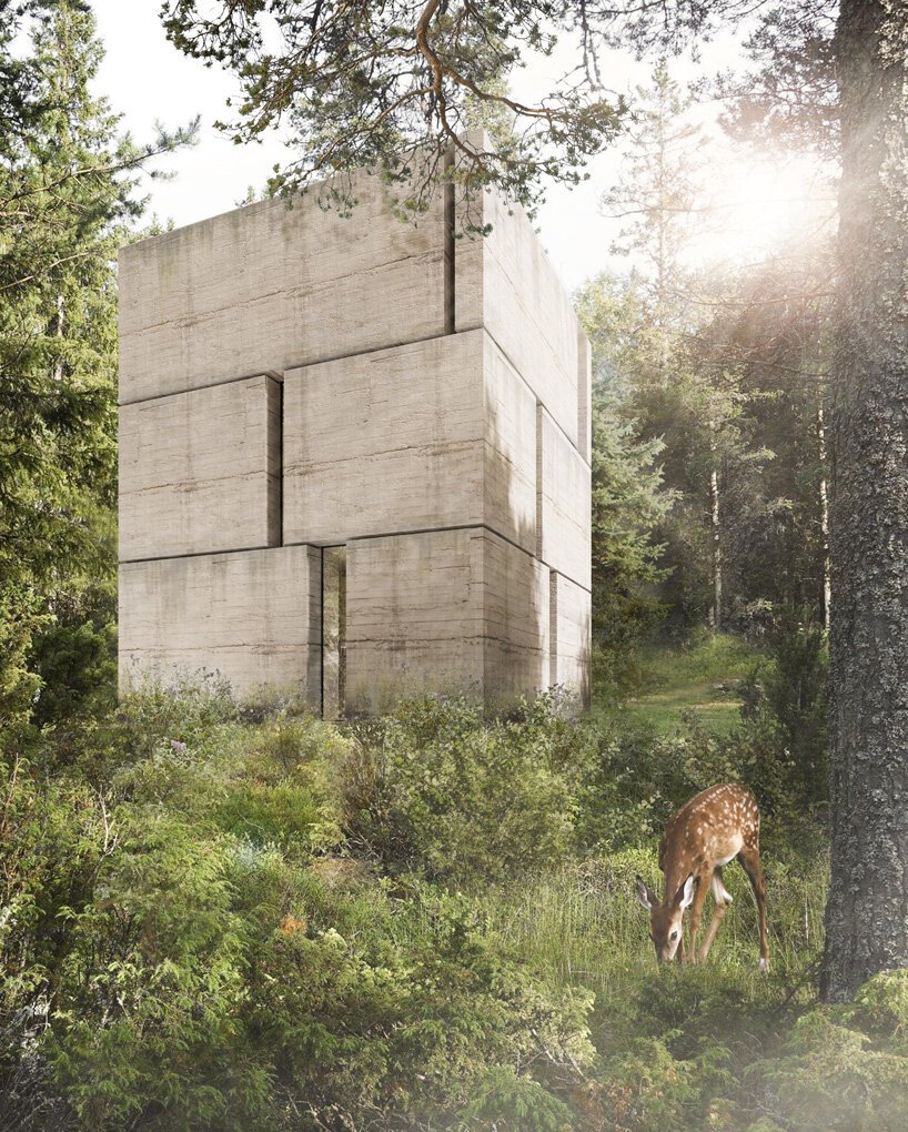 BIM建筑|森林住宅,如巨石般厚重 / Marte Marte Architects BIM建筑|森林住宅,如巨石般厚重 / Marte Marte Architects