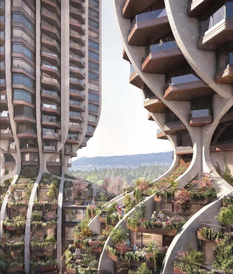 BIM建筑|Heatherwick公布“温哥华双子塔”方案,曲线扭转塔楼 BIM建筑|Heatherwick公布“温哥华双子塔”方案,曲线扭转塔楼