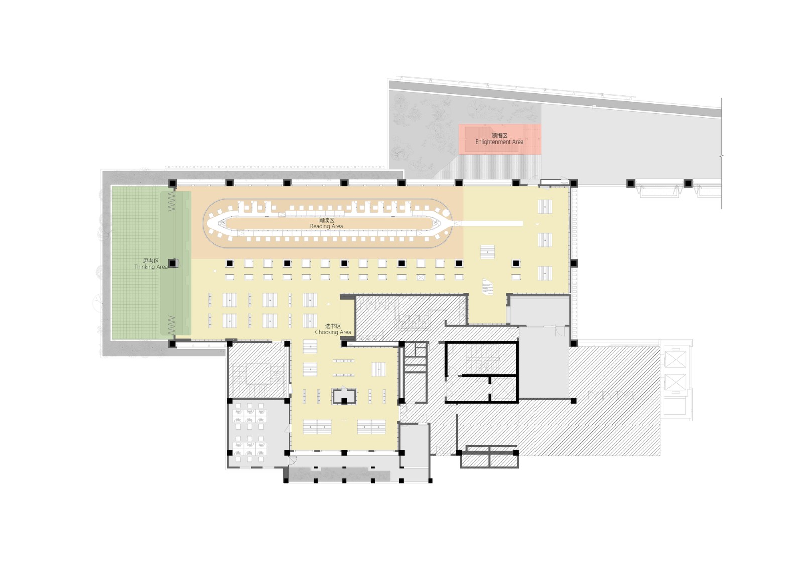 BIM建筑|古腾堡星汉书店:场景空间的营造 / 未韬建筑 BIM建筑|古腾堡星汉书店:场景空间的营造 / 未韬建筑