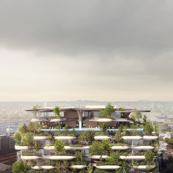 BIM建筑|高田浩一在布里斯班推出覆盖植物的高层住宅 BIM建筑|高田浩一在布里斯班推出覆盖植物的高层住宅