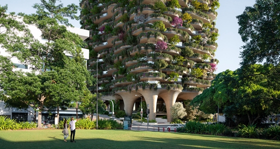 BIM建筑|高田浩一在布里斯班推出覆盖植物的高层住宅 BIM建筑|高田浩一在布里斯班推出覆盖植物的高层住宅