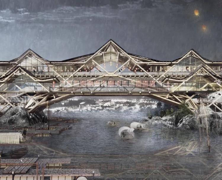 BIM建筑|2019基准杯二等奖 | 用传统木拱桥工艺搭建水岸工艺馆 BIM建筑|2019基准杯二等奖 | 用传统木拱桥工艺搭建水岸工艺馆