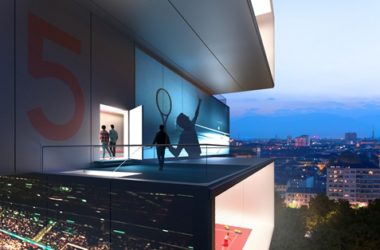 BIM建筑|卡罗·拉蒂设计堆叠的网球场建筑-BIM建筑网