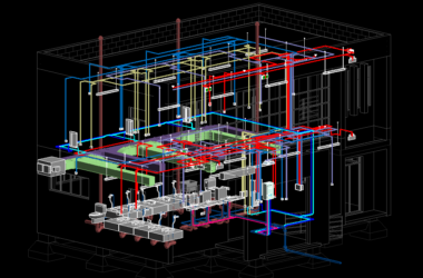 某公共卫生间全专业模型,含机电设备族-BIM建筑网