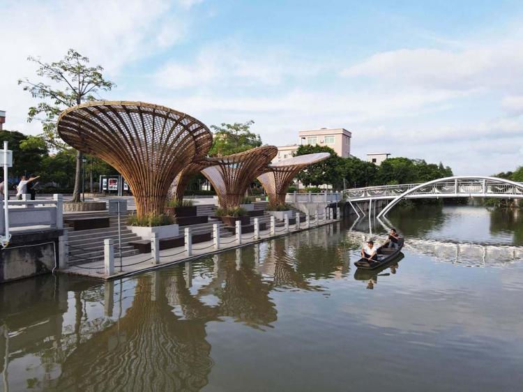 BIM建筑|黄龙滨水竹廊 / 竖梁社 + 华南理工大学建筑学院 建筑鉴赏 第6张-BIM建筑网 BIM建筑|黄龙滨水竹廊 / 竖梁社 + 华南理工大学建筑学院 建筑鉴赏 第6张