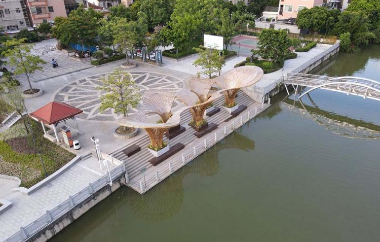 BIM建筑|黄龙滨水竹廊 / 竖梁社 + 华南理工大学建筑学院 建筑鉴赏 第3张-BIM建筑网 BIM建筑|黄龙滨水竹廊 / 竖梁社 + 华南理工大学建筑学院 建筑鉴赏 第3张