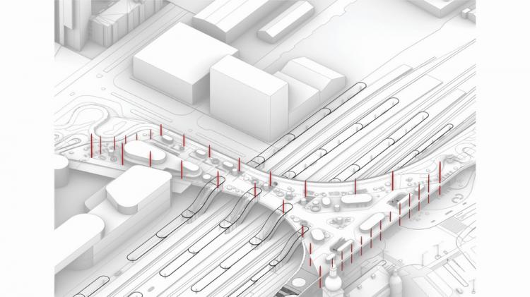 BIM建筑|用一叶屋顶整合的交通枢纽/BIG BIM建筑|用一叶屋顶整合的交通枢纽/BIG