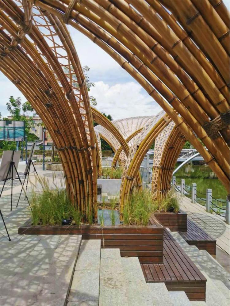 BIM建筑|黄龙滨水竹廊 / 竖梁社 + 华南理工大学建筑学院 建筑鉴赏 第12张-BIM建筑网 BIM建筑|黄龙滨水竹廊 / 竖梁社 + 华南理工大学建筑学院 建筑鉴赏 第12张