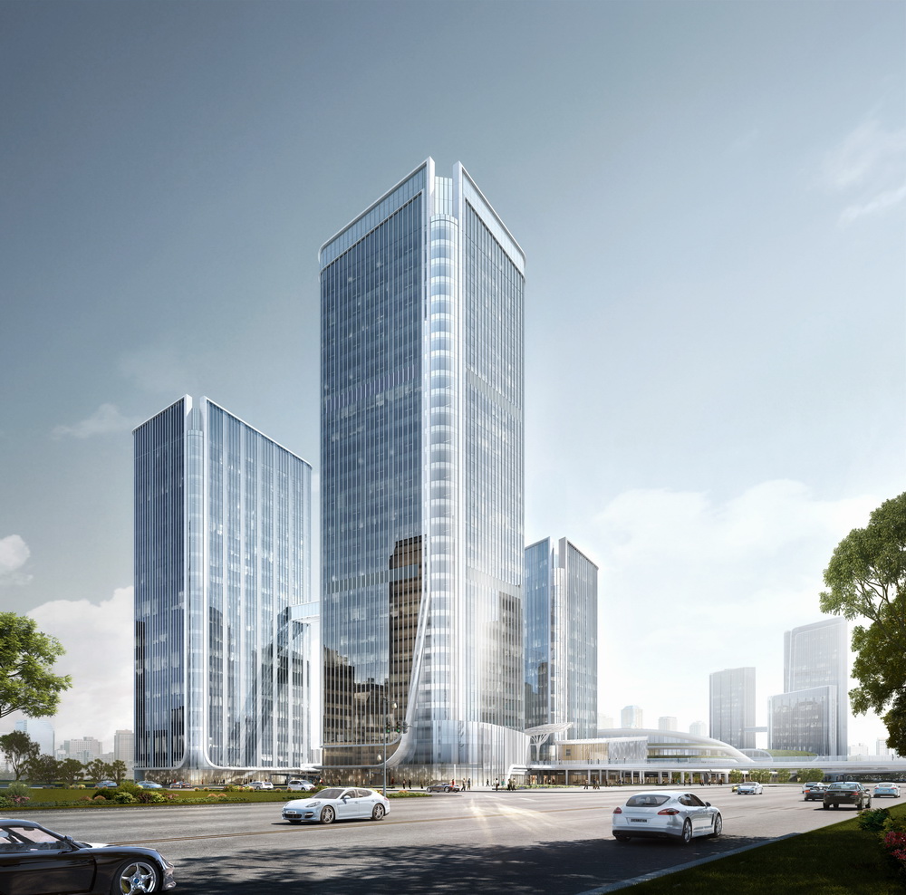 BIM建筑|招商蛇口西安丝路中心/上海三益 BIM建筑|招商蛇口西安丝路中心/上海三益