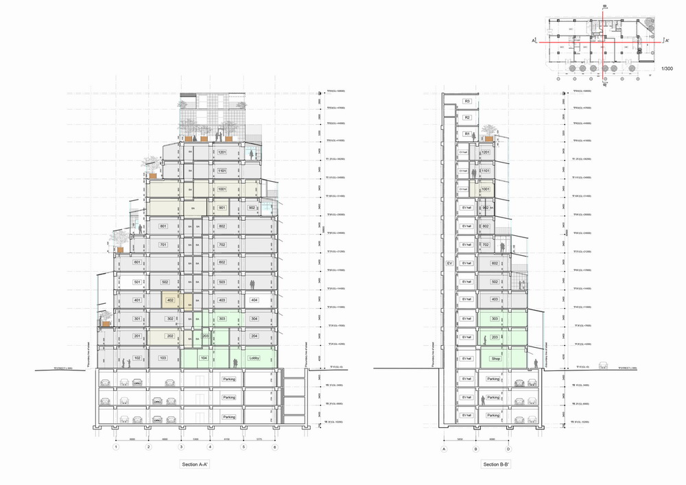 BIM建筑|‘台北屋顶’住宅 / 平田晃久建筑设计事务所 BIM建筑|‘台北屋顶’住宅 / 平田晃久建筑设计事务所