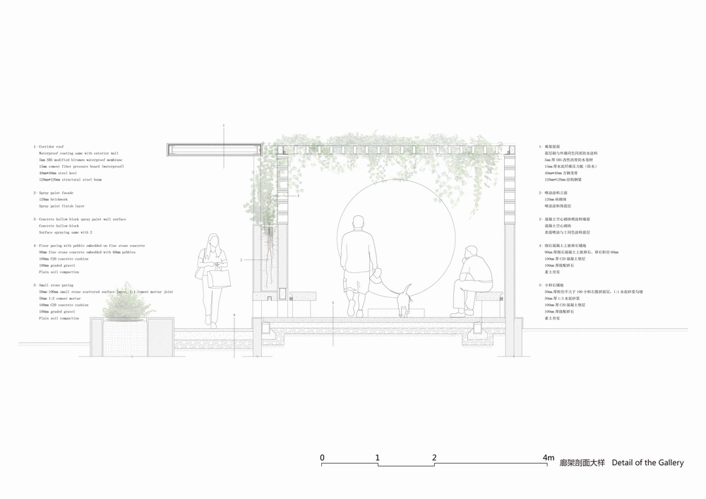 BIM建筑|居民区旁的复廊围墙/梓耘斋建筑 BIM建筑|居民区旁的复廊围墙/梓耘斋建筑