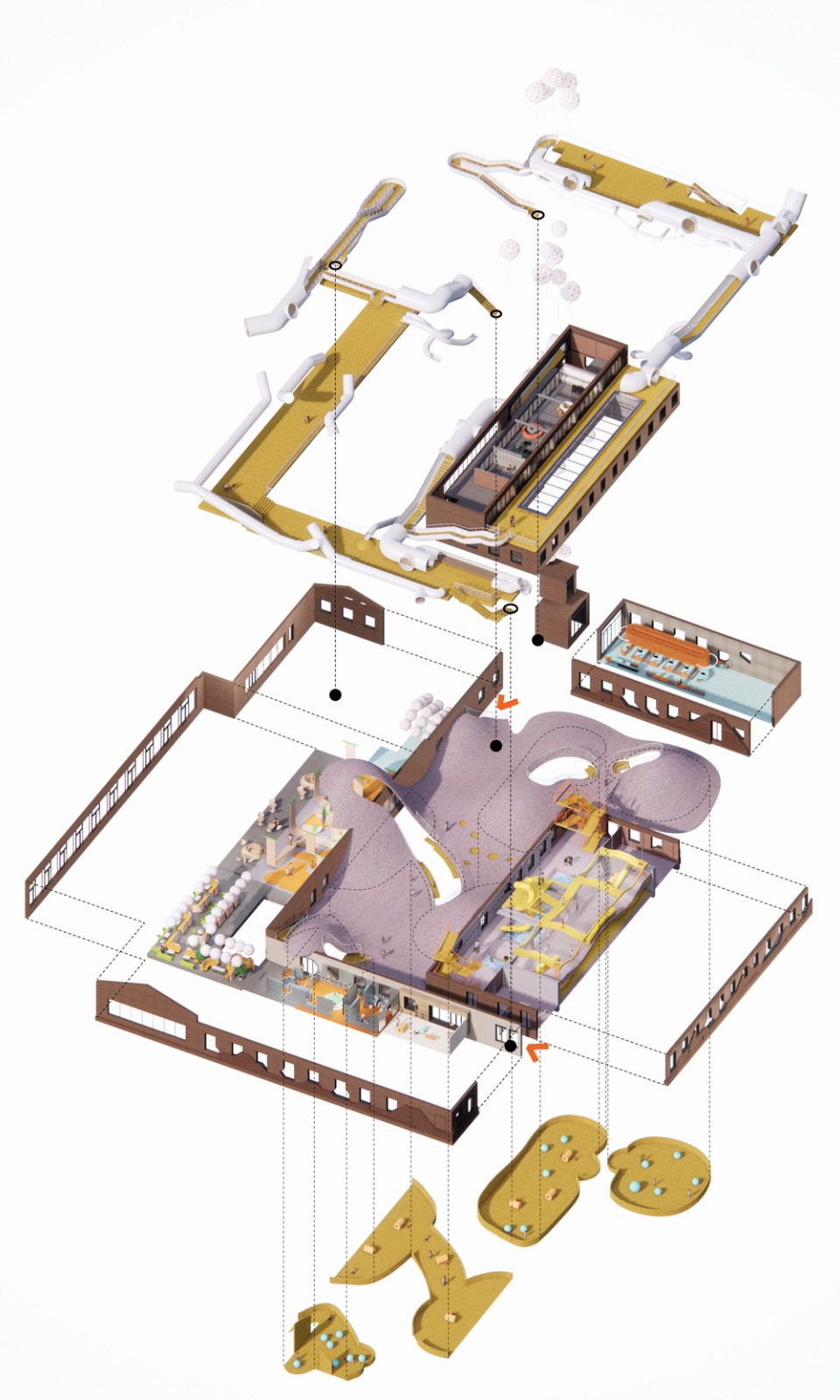 BIM建筑|山丘屋面和管道滑梯:The Playscape儿童成长中心/waa未觉建筑 BIM建筑|山丘屋面和管道滑梯:The Playscape儿童成长中心/waa未觉建筑