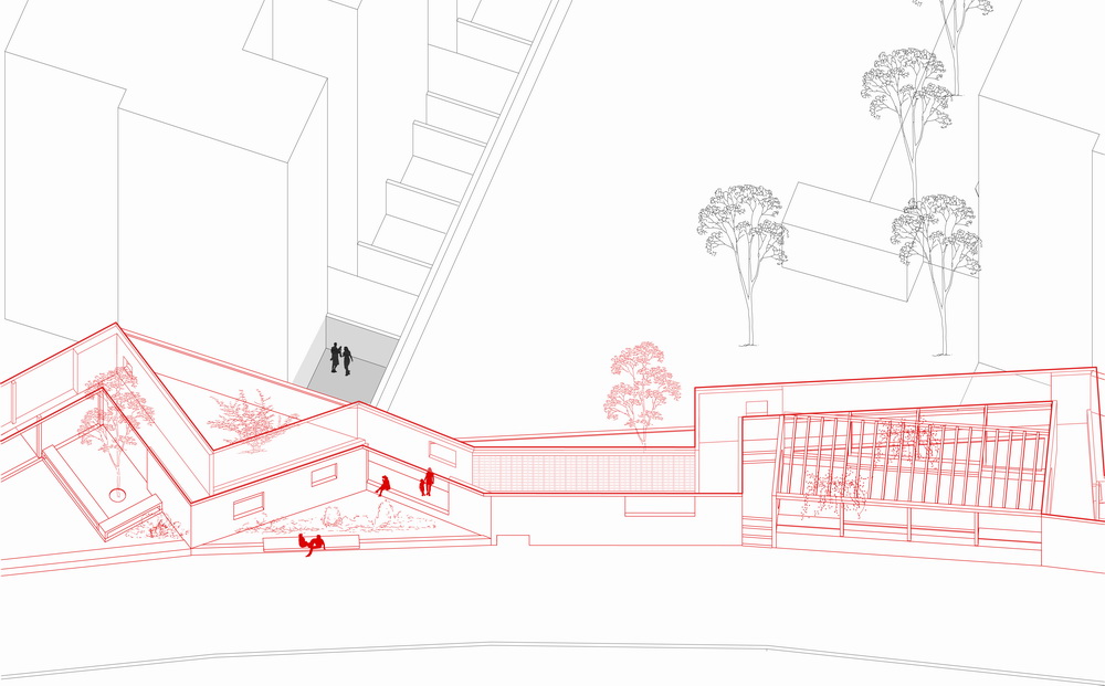 BIM建筑|居民区旁的复廊围墙/梓耘斋建筑 BIM建筑|居民区旁的复廊围墙/梓耘斋建筑