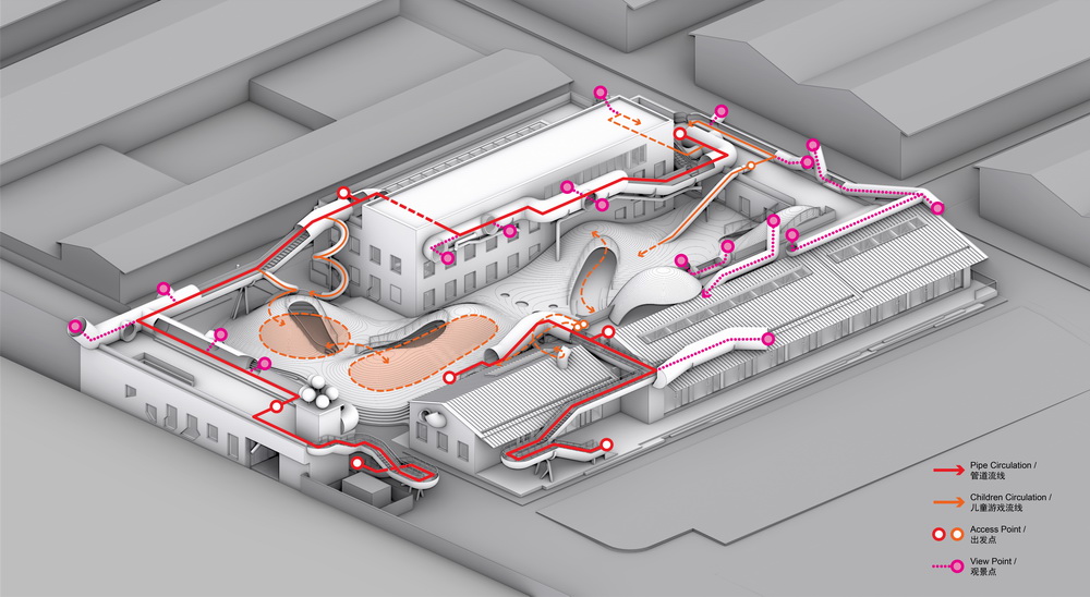 BIM建筑|山丘屋面和管道滑梯:The Playscape儿童成长中心/waa未觉建筑 BIM建筑|山丘屋面和管道滑梯:The Playscape儿童成长中心/waa未觉建筑