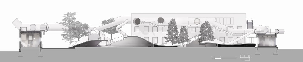 BIM建筑|山丘屋面和管道滑梯:The Playscape儿童成长中心/waa未觉建筑 BIM建筑|山丘屋面和管道滑梯:The Playscape儿童成长中心/waa未觉建筑
