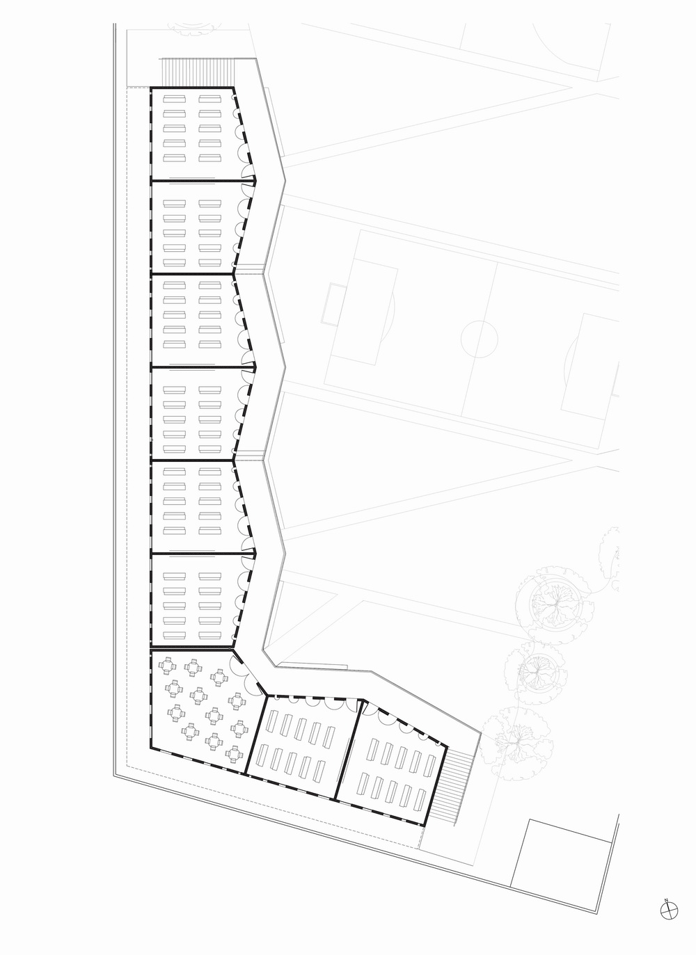 BIM建筑|模块化校园建设,回应场地环境与成本限制/Studio PHH Architects BIM建筑|模块化校园建设,回应场地环境与成本限制/Studio PHH Architects