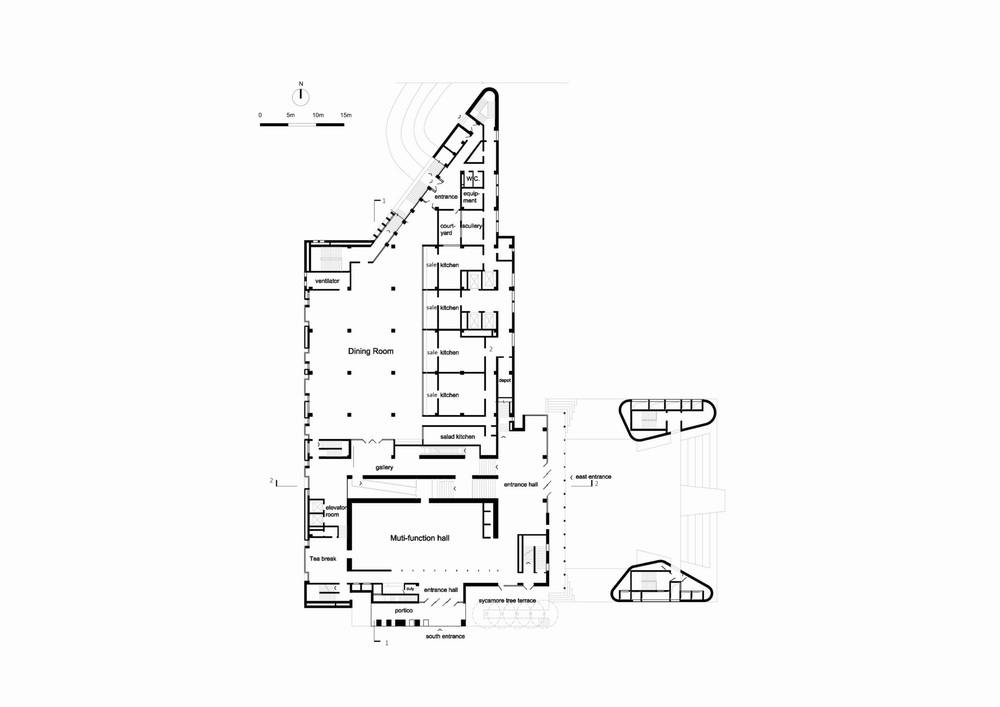 BIM建筑|清华大学南区食堂及就业指导中心 / 清华大学建筑学院素朴建筑工作室 BIM建筑|清华大学南区食堂及就业指导中心 / 清华大学建筑学院素朴建筑工作室