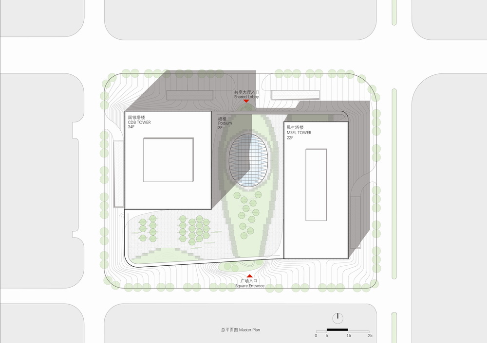 BIM建筑|与城市共享的大厅:国银•民生金融大厦/筑博设计 BIM建筑|与城市共享的大厅:国银•民生金融大厦/筑博设计