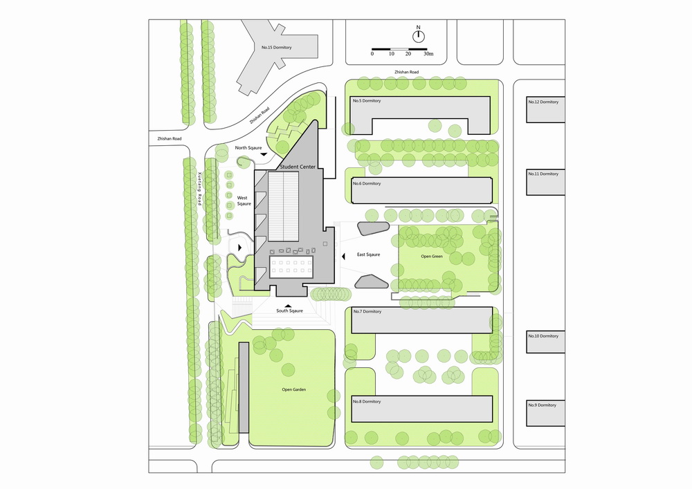 BIM建筑|清华大学南区食堂及就业指导中心 / 清华大学建筑学院素朴建筑工作室 BIM建筑|清华大学南区食堂及就业指导中心 / 清华大学建筑学院素朴建筑工作室